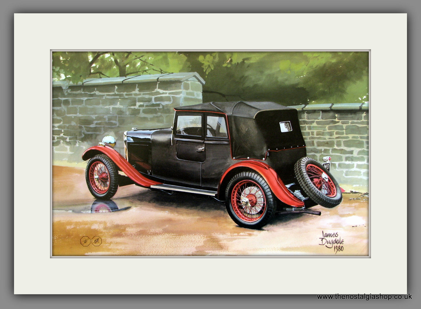 MG 18/80 Mark I. Speed Model. Classic Large Car Print. Mounted.