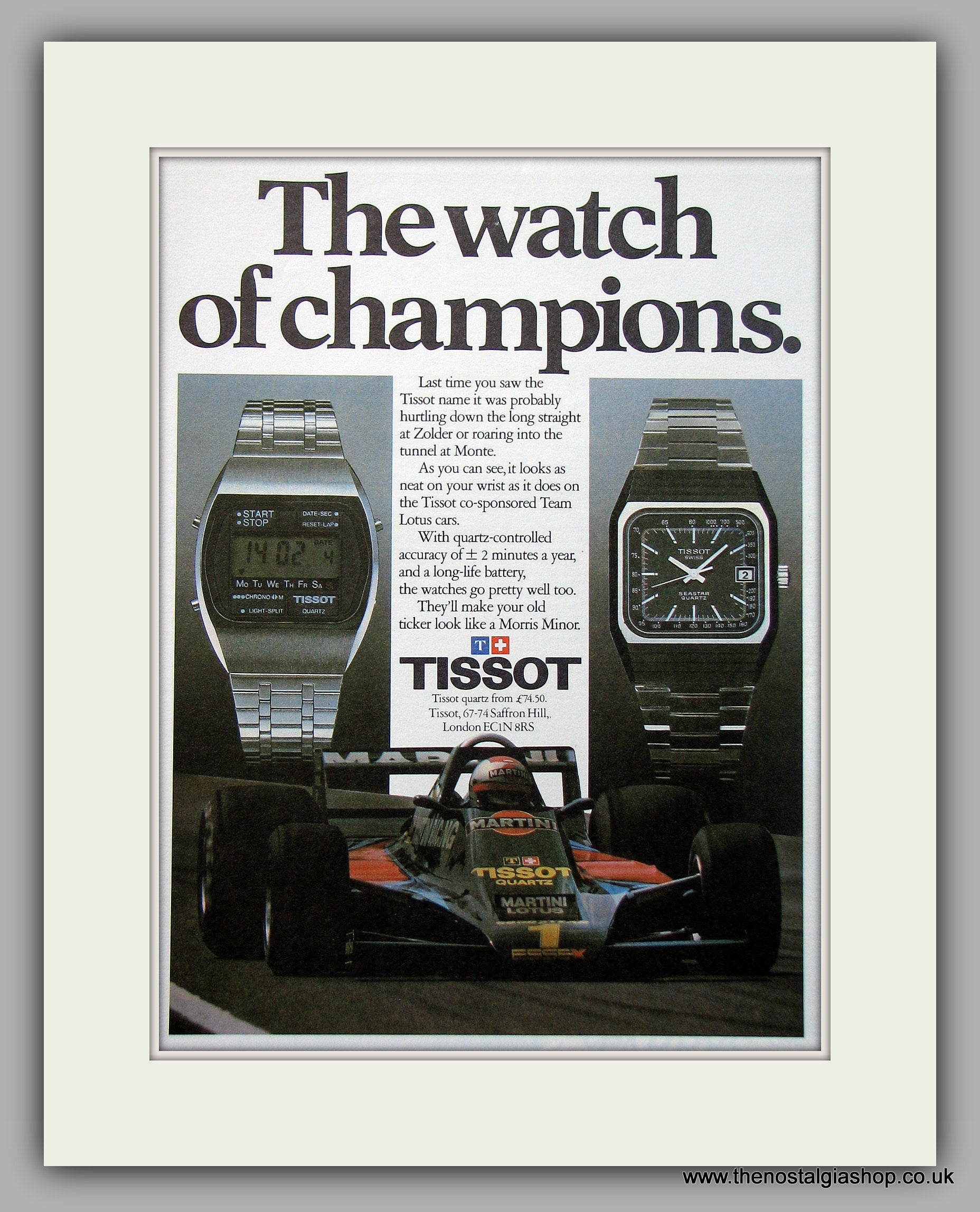 Tissot Quartz Watches Original Advert 1979 (ref AD6895) – The Nostalgia ...