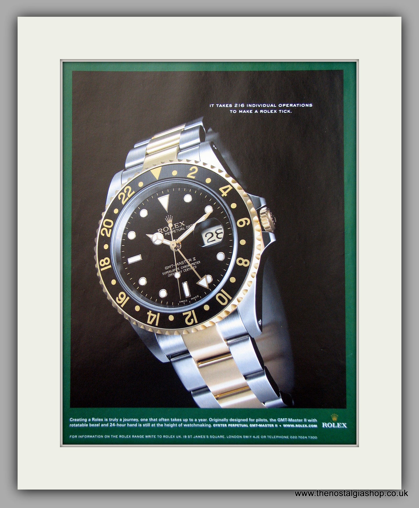 Rolex GMT-Master II Watch Original Advert 2004 (ref AD6905)