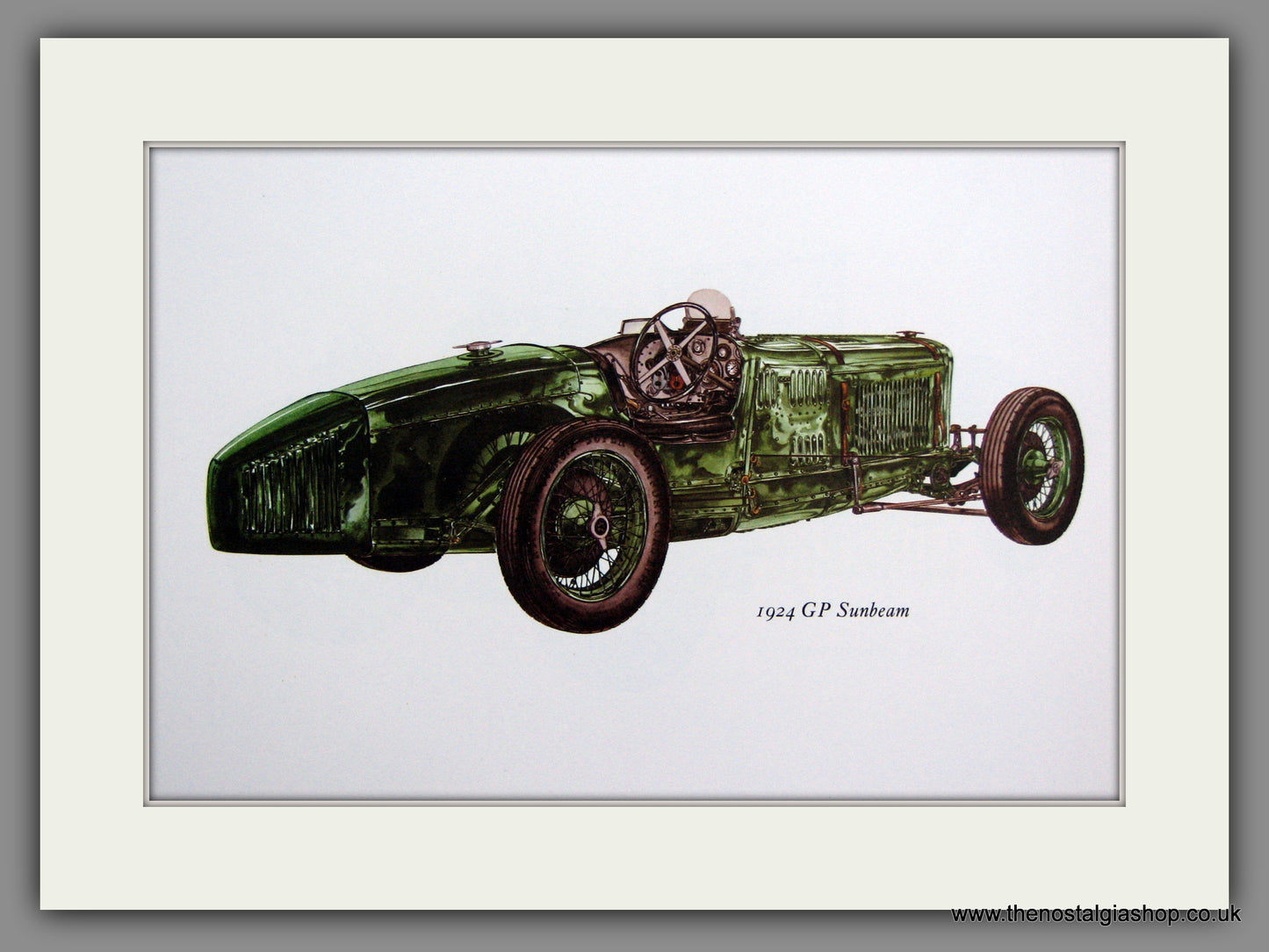 GP Sunbeam 1924. Mounted Print.