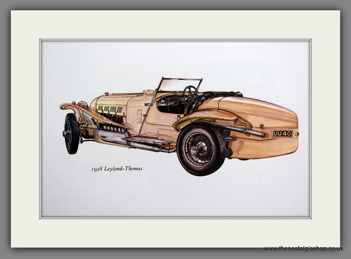 Leyland-Thomas 1928. Mounted Print.