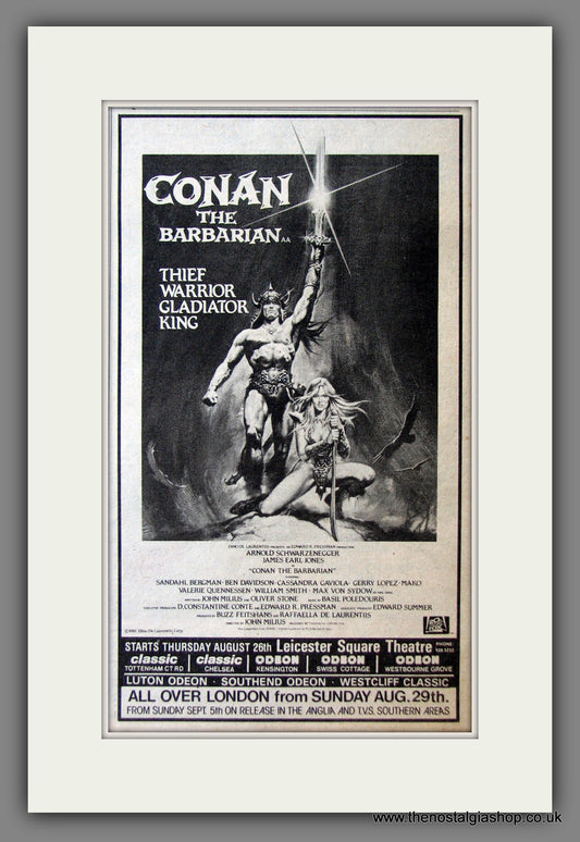 Conan The Barbarian. 1982 Original Advert (ref AD54704)