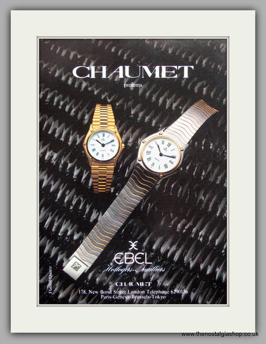 Chaumet Ebel Watches. Original Advert 1980 (ref AD7983)