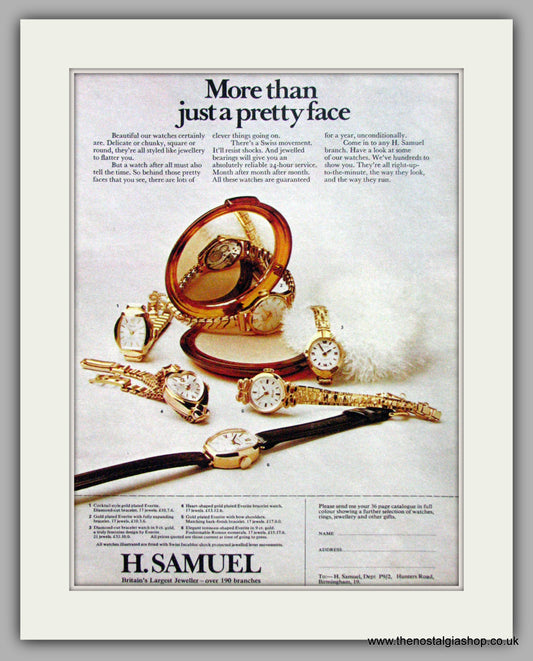 H.Samuel Watches. Original Advert 1969 (ref AD7988)