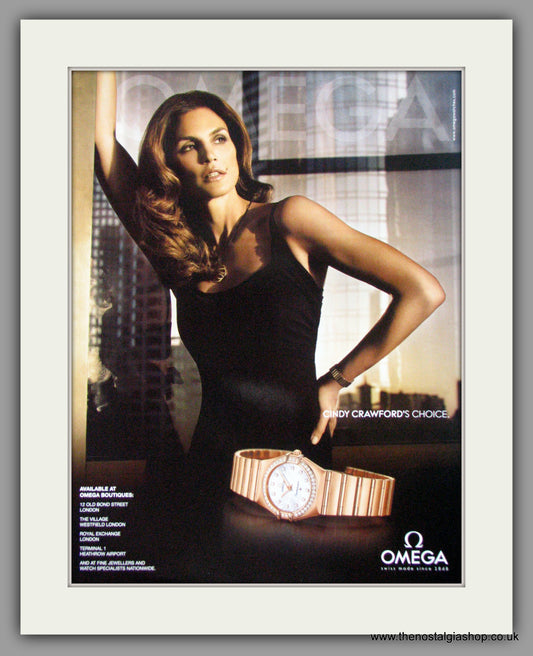 Omega Watches Cindy Crawford. Original Advert 2009 (ref AD50157)