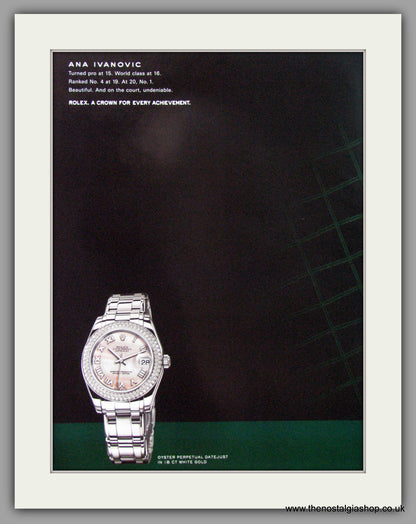 Rolex Oyster Perpetual Datejust Watch. Original Double Advert 2000 (ref AD50164)