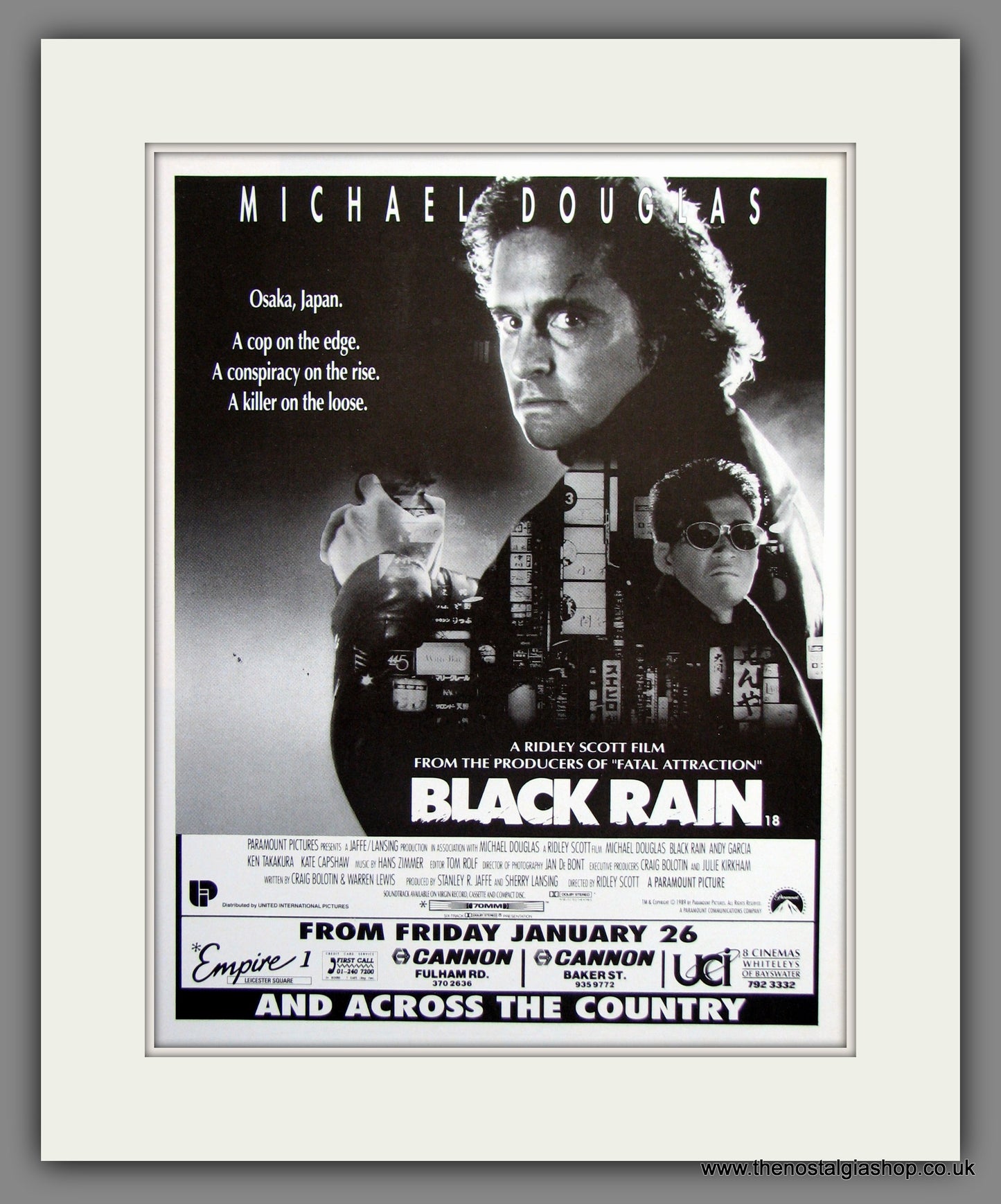 Black Rain. 1989 Original Advert (ref AD54653)