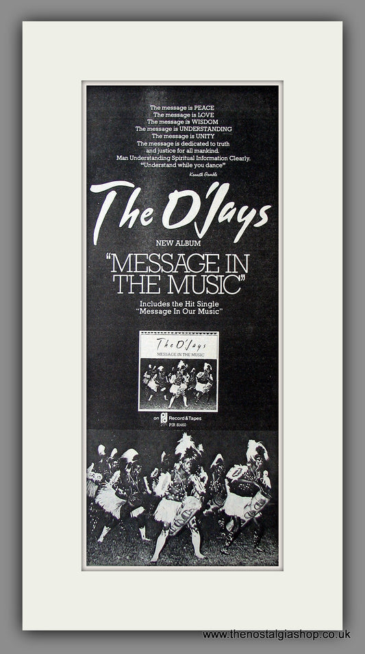 O'Jays (The) Message In The Music. Original Advert 1976 (ref AD200036)