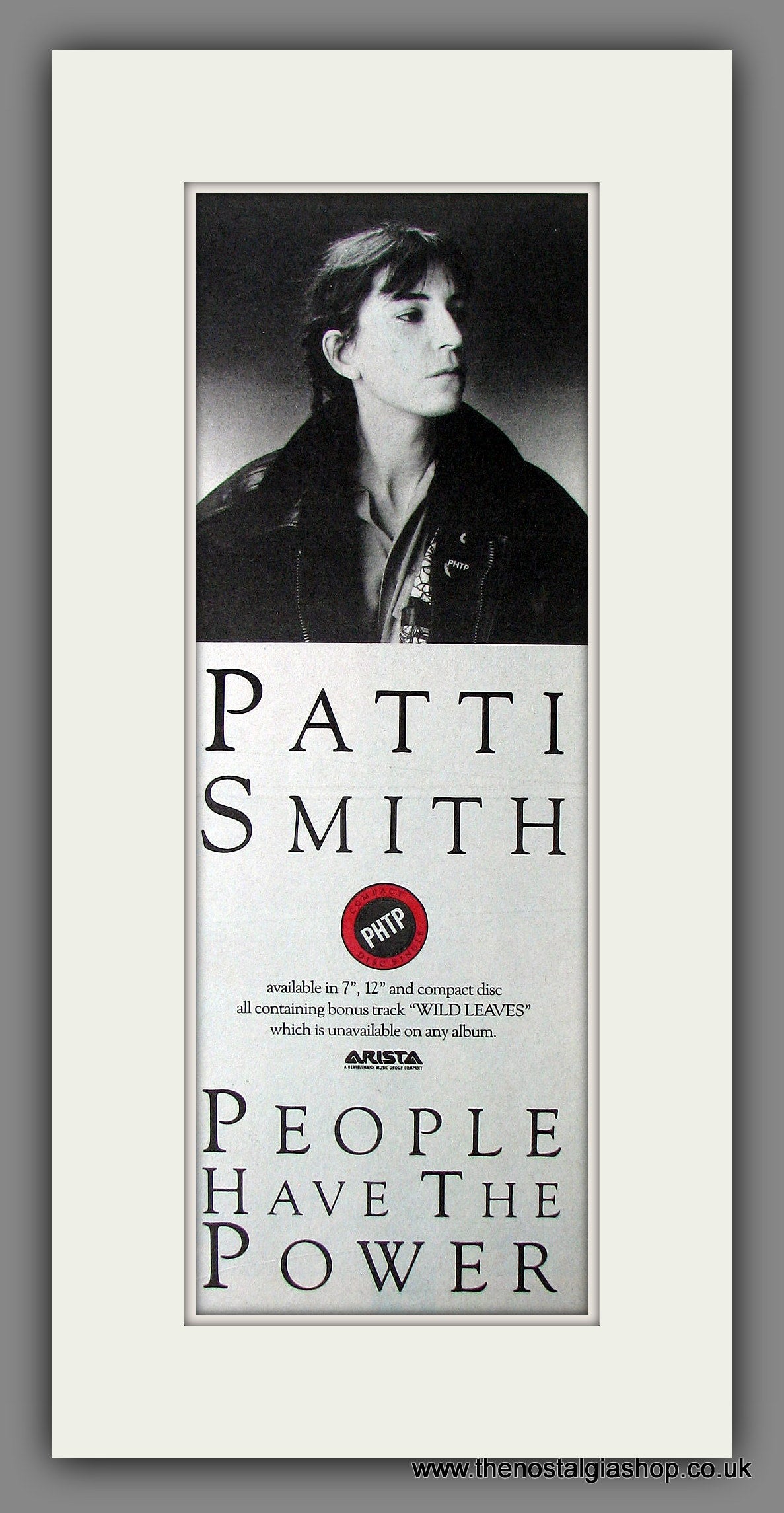 Patti Smith. People Have The Power. Original Advert 1988 (ref AD200074)