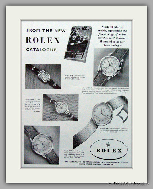 Rolex Watches Original Advert 1957 (ref AD7024)