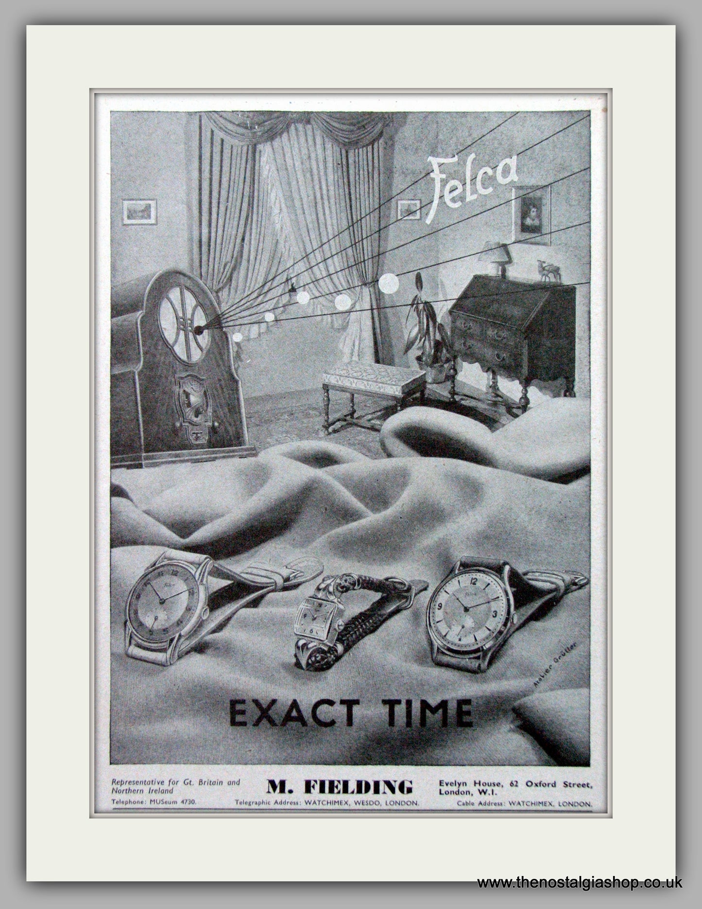 Felca Watches Original Advert 1948 (ref AD7030)