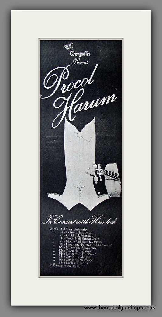 Procol Harum. UK Tour. Original Advert 1973 (ref AD200099)