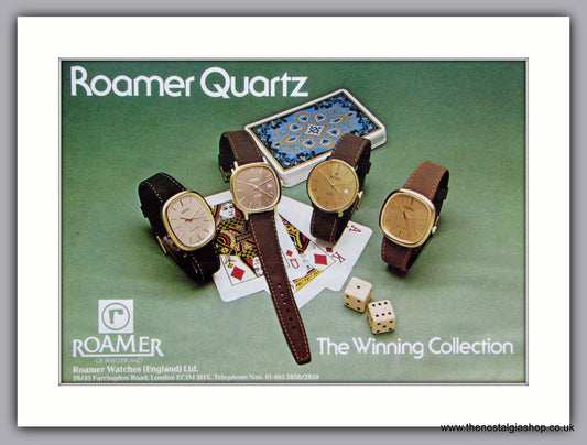 Roamer Quartz Watches Original Advert 1979 (ref AD7056)