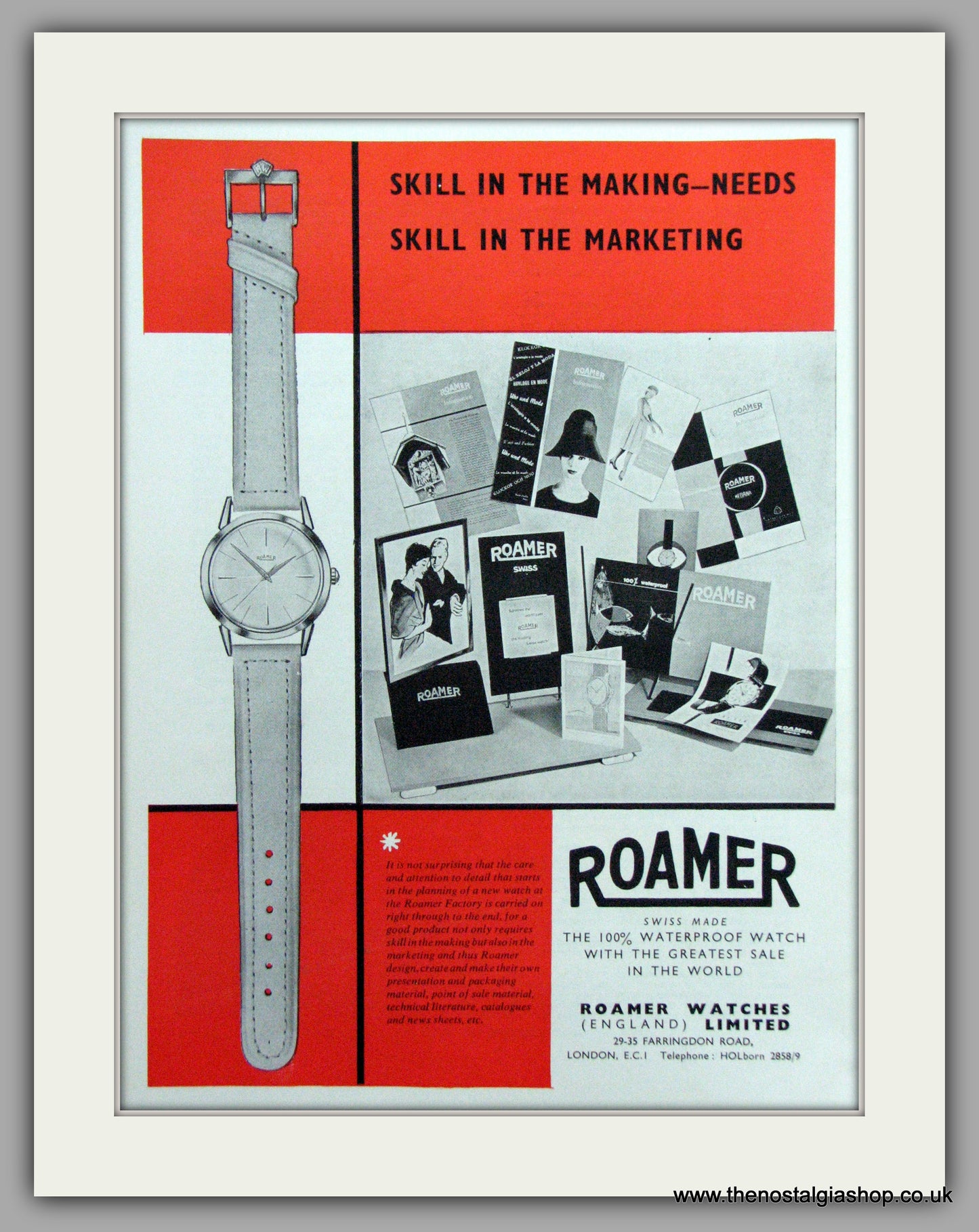 Roamer Watches. Original Advert 1961 (ref AD7060)