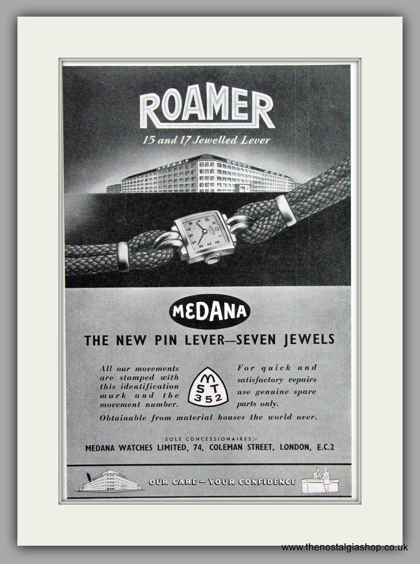 Roamer Watches. Original Advert 1946 (ref AD7066)