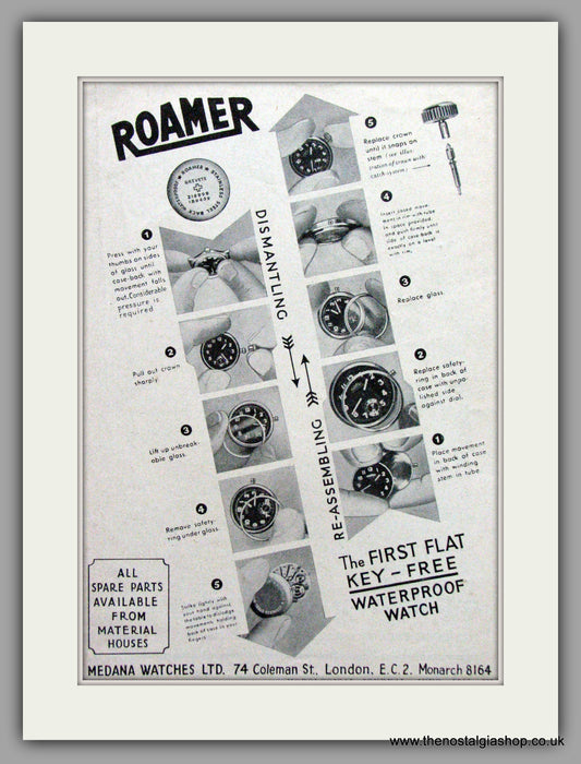 Roamer Watches. Original Advert 1946 (ref AD7067)