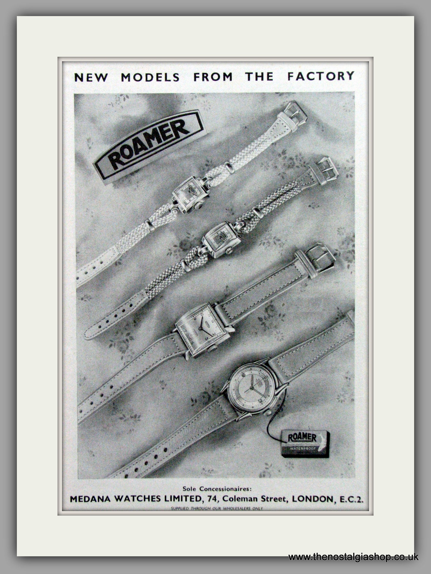 Roamer Watches. Original Advert 1946 (ref AD7068)