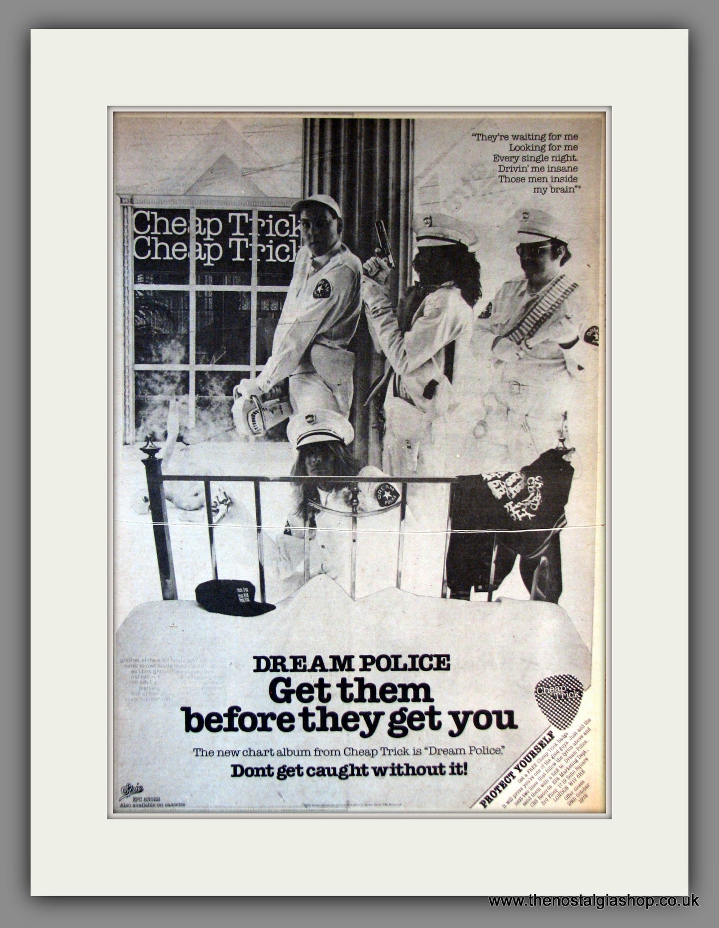 Cheap Trick. Dream Police. Original Advert 1979 (ref AD11787)