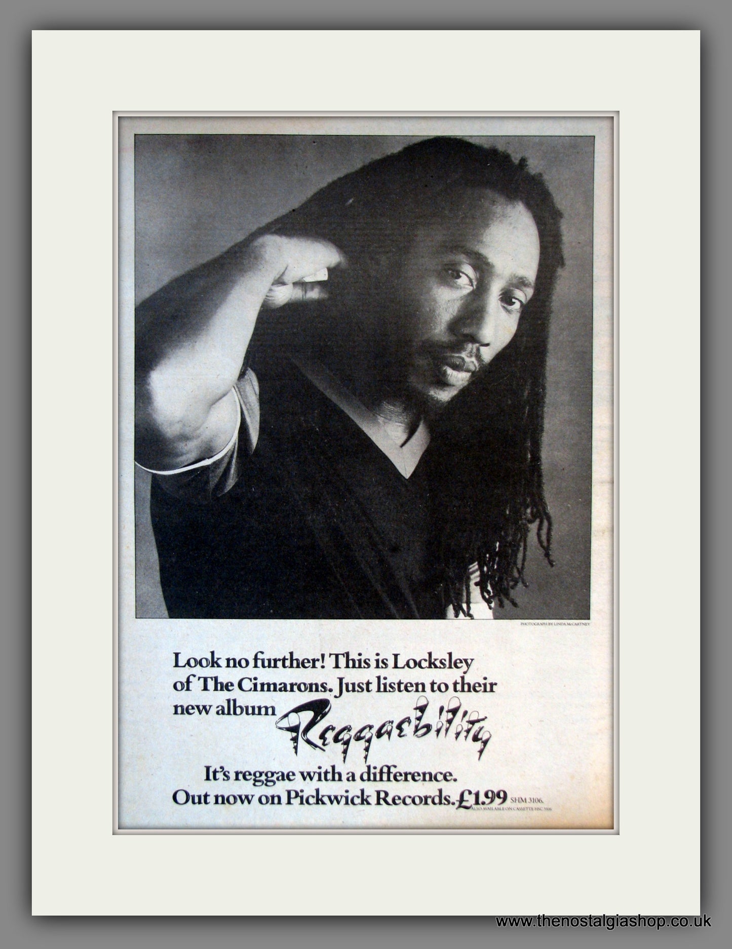 Cimarons (The) Reggaebility. Original Advert 1982 (ref AD11791)