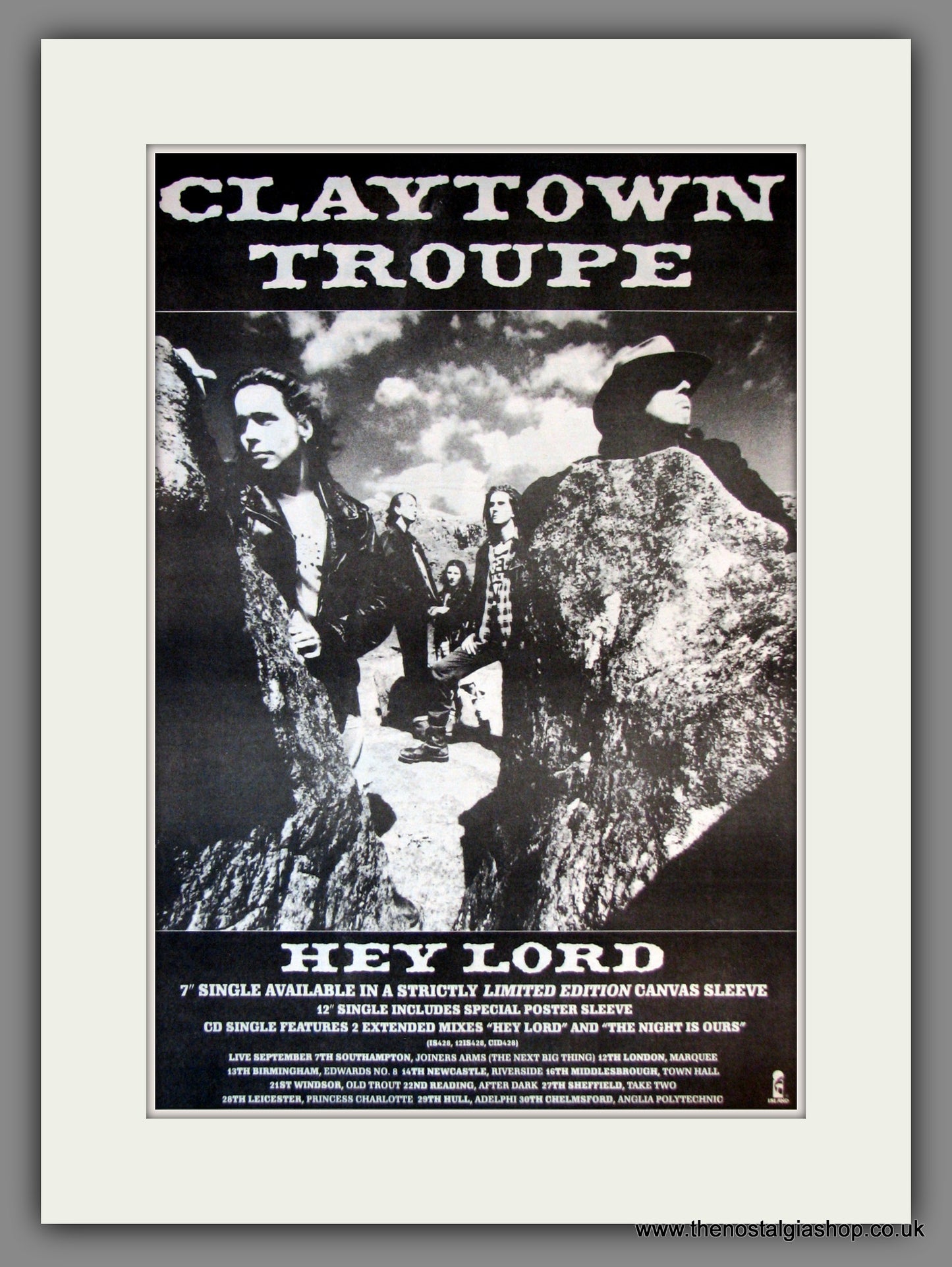 Claytown Troupe. Hey Lord. Original Advert 1989 (ref AD11795)