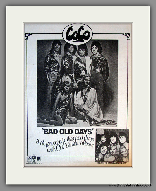 CoCo. Bad Old Days. Original Advert 1978 (ref AD11800)