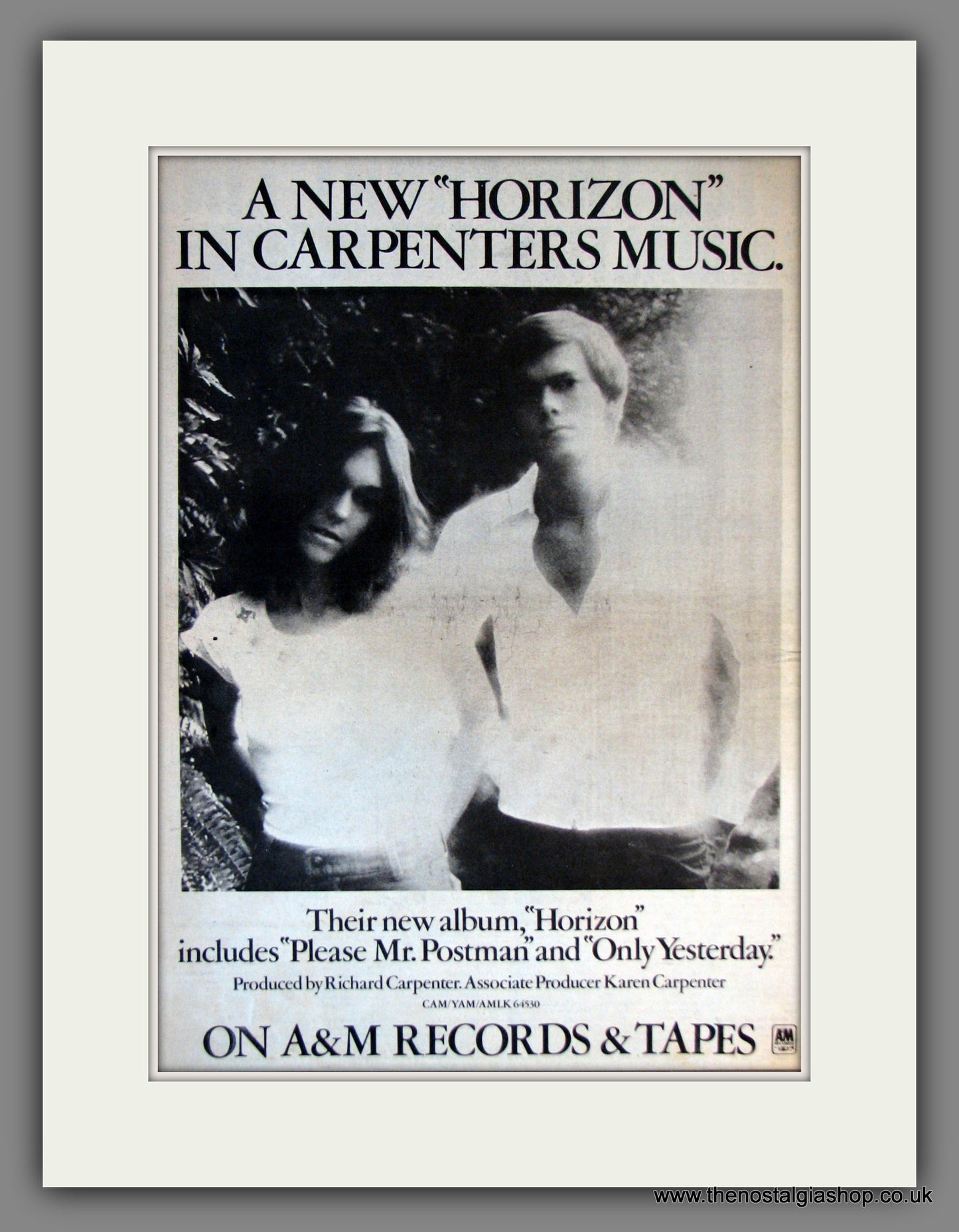 Carpenters (The) Horizon. Original Advert 1975 (ref AD11805)