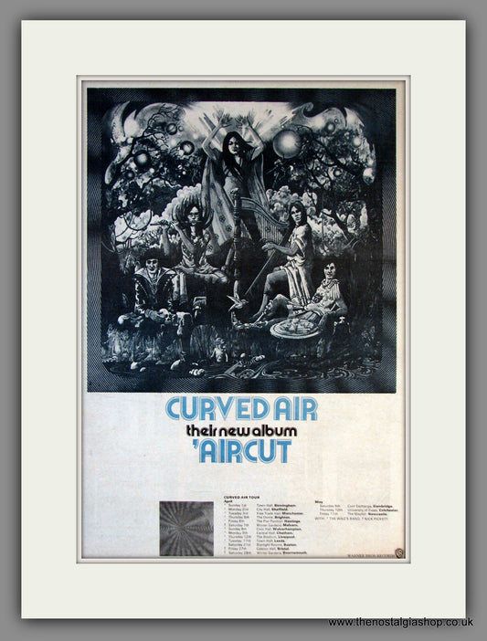 Curved Air. 'Aircut. UK Tour Dates. Original Advert 1973 (ref AD11808)