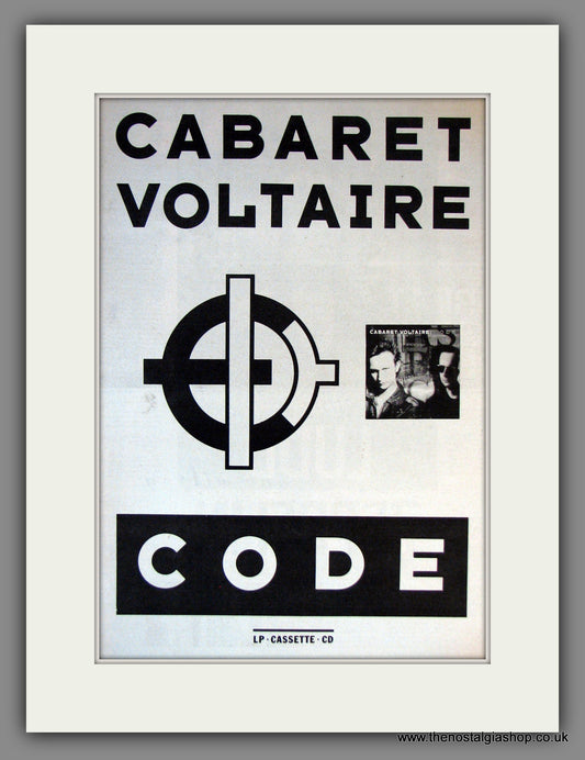 Cabaret Voltaire. Code. Original Advert 1987 (ref AD11812)