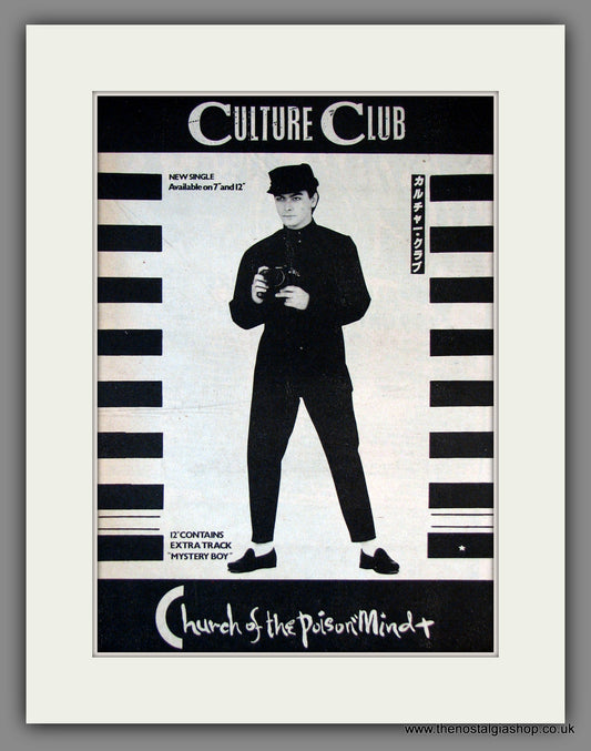 Culture Club. Church of the Poisoned Mind. Original Advert 1983 (ref AD11816)