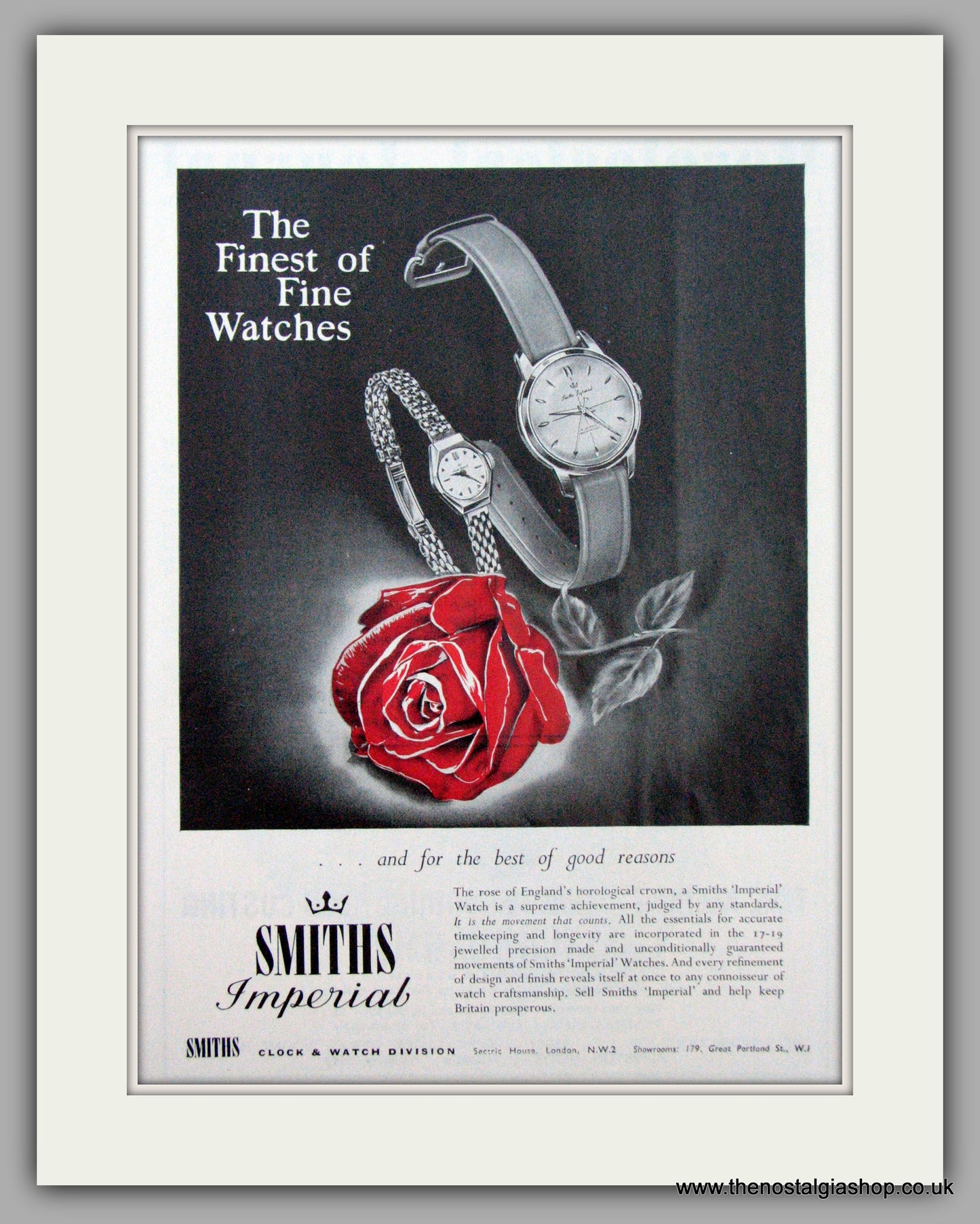 Smiths Imperial Watch. Original Advert 1960 (ref AD7134)