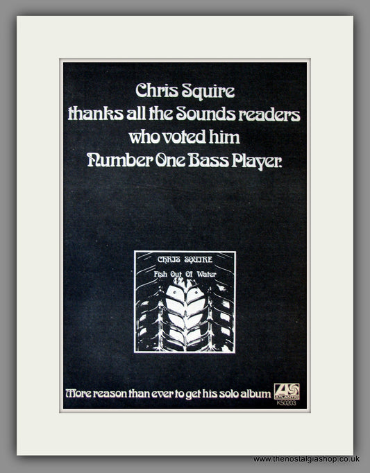 Chris Squire. Fish Out Of Water. Original Advert 1976 (ref AD11832)