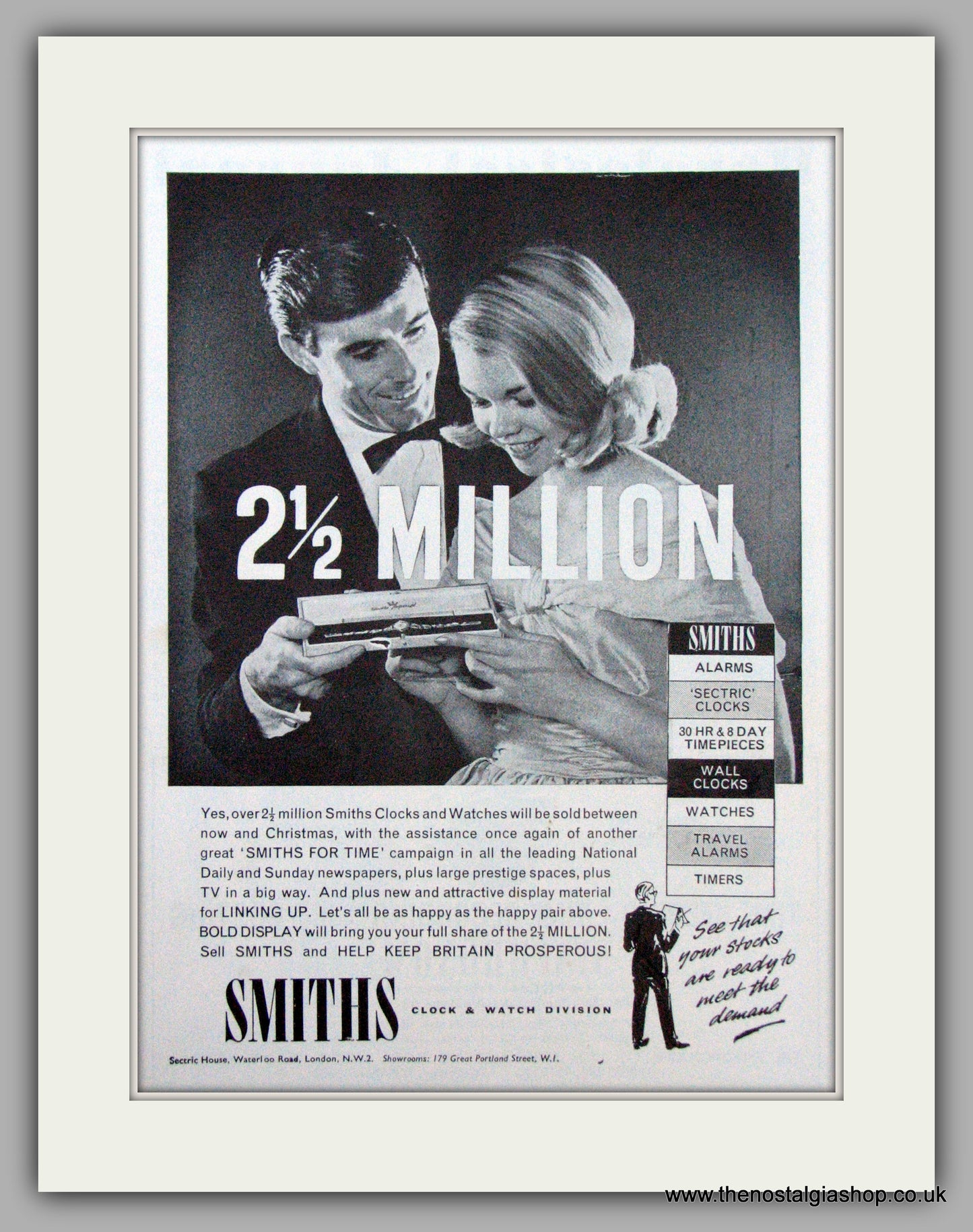 Smiths Clocks And Watches. Original Advert 1960 (ref AD7137)