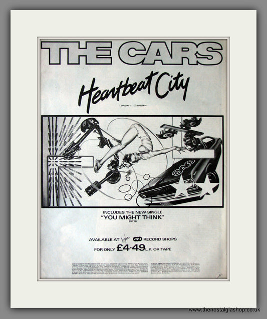 Cars (The) Heartbeat City. Original Advert 1984 (ref AD11844)