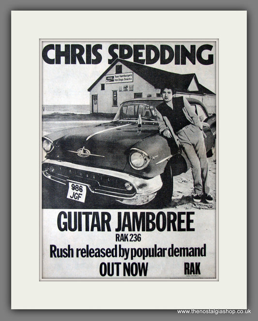 Chris Spedding. Guitar Jamboree. Original Advert 1976 (ref AD11882)