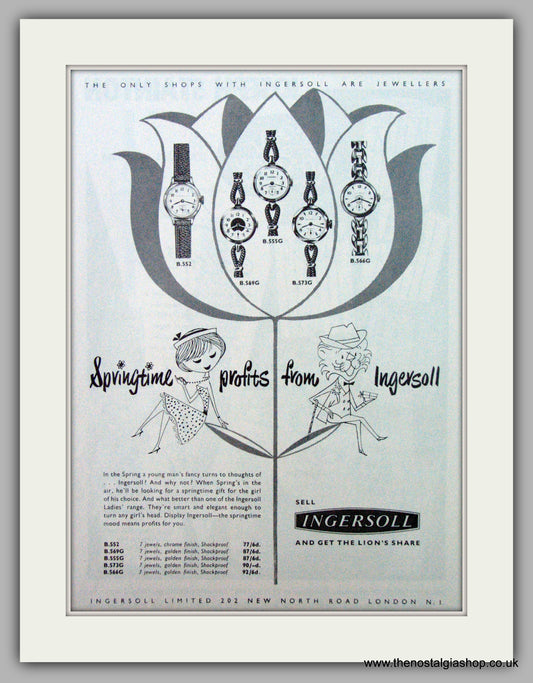 Ingersoll Watches- Springtime.   Original Advert 1961  (ref AD7267)