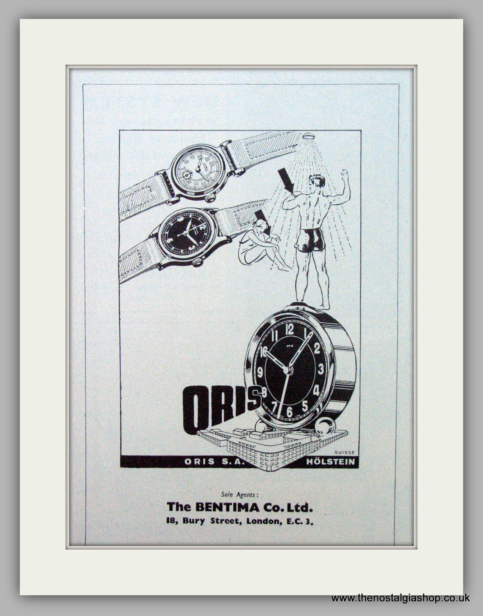 Oris Swiss Watches. Original Advert 1946. ref AD7355 The