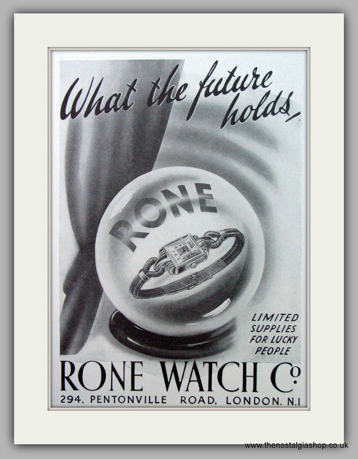 Rone Watches. Original Advert 1951.  (ref AD7392)