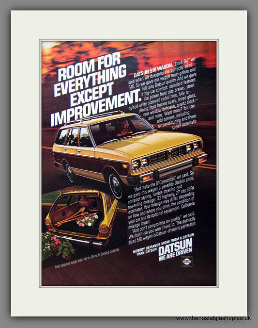 Datsun 510 Wagon. Original American Advert 1978 (ref AD54631)