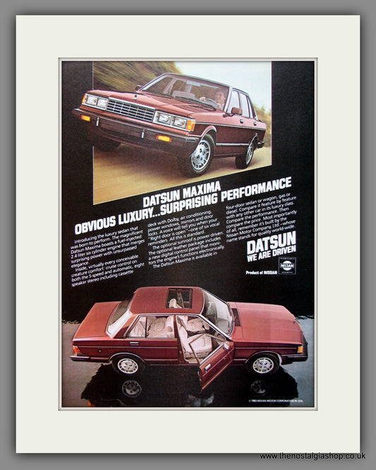 Datsun Maxima. Original American Advert 1983 (ref AD54673)