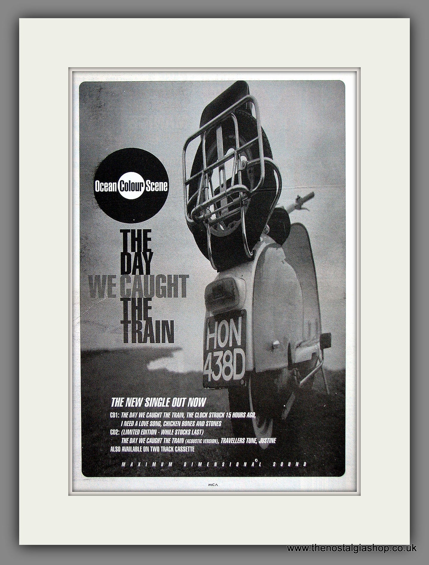 Ocean Colour Scene. The Day We Caught The Train. Original Advert 1996 (ref AD11893)