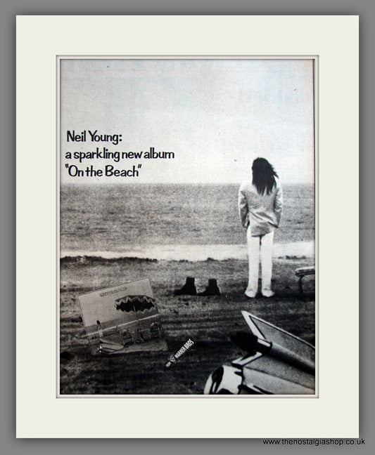 Neil Young, On The Beach. Original Advert 1974 (ref AD11941)