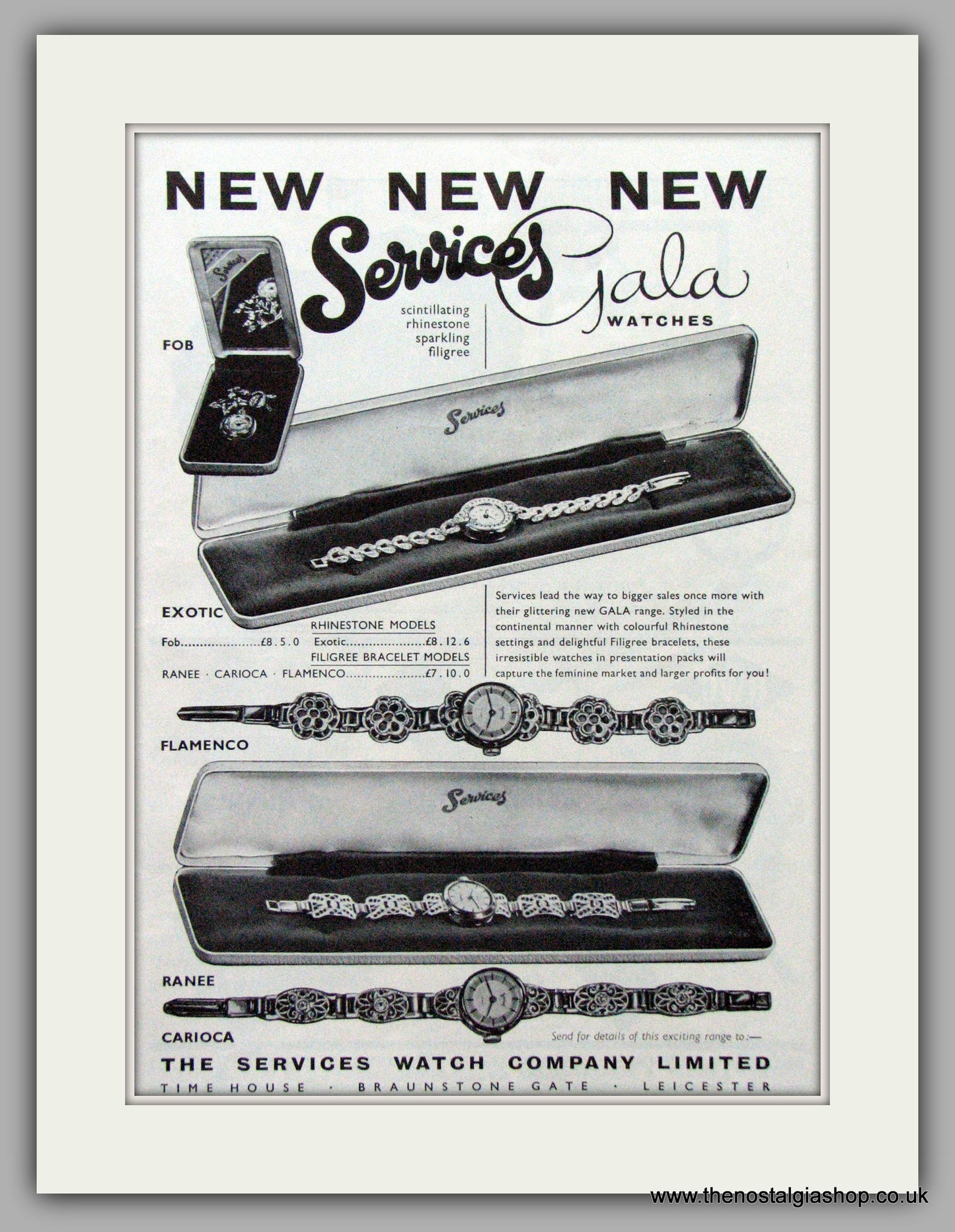 Services Special Occasion  Watches. Set Of 3 Original Adverts 1958/60.  (ref AD7555)