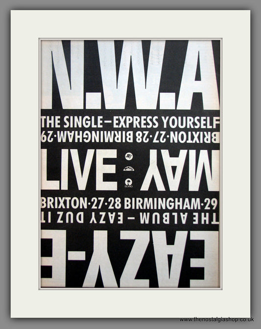 N.W.A. Express Yourself. Original Advert 1990 (ref AD12051)