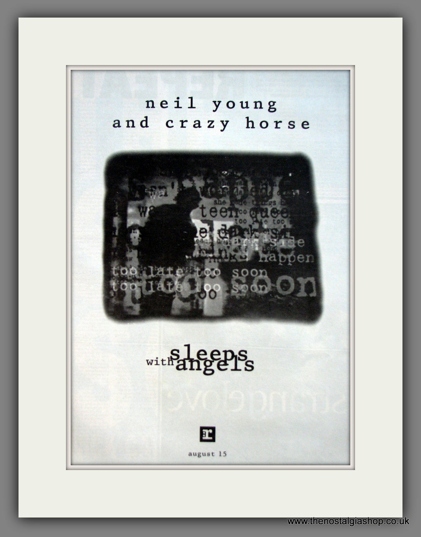 Neil Young and Crazy Horse. Sleeps With Angels. Original Advert 1994 (ref AD12035)