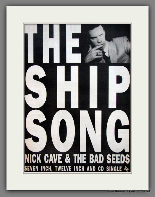 Nick Cave and The Bad Seeds. The Ship Song. Original Advert 1990 (ref AD12048)