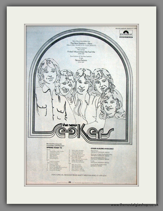 New Seekers. UK Tour '73. Original Advert 1973 (ref AD12071)