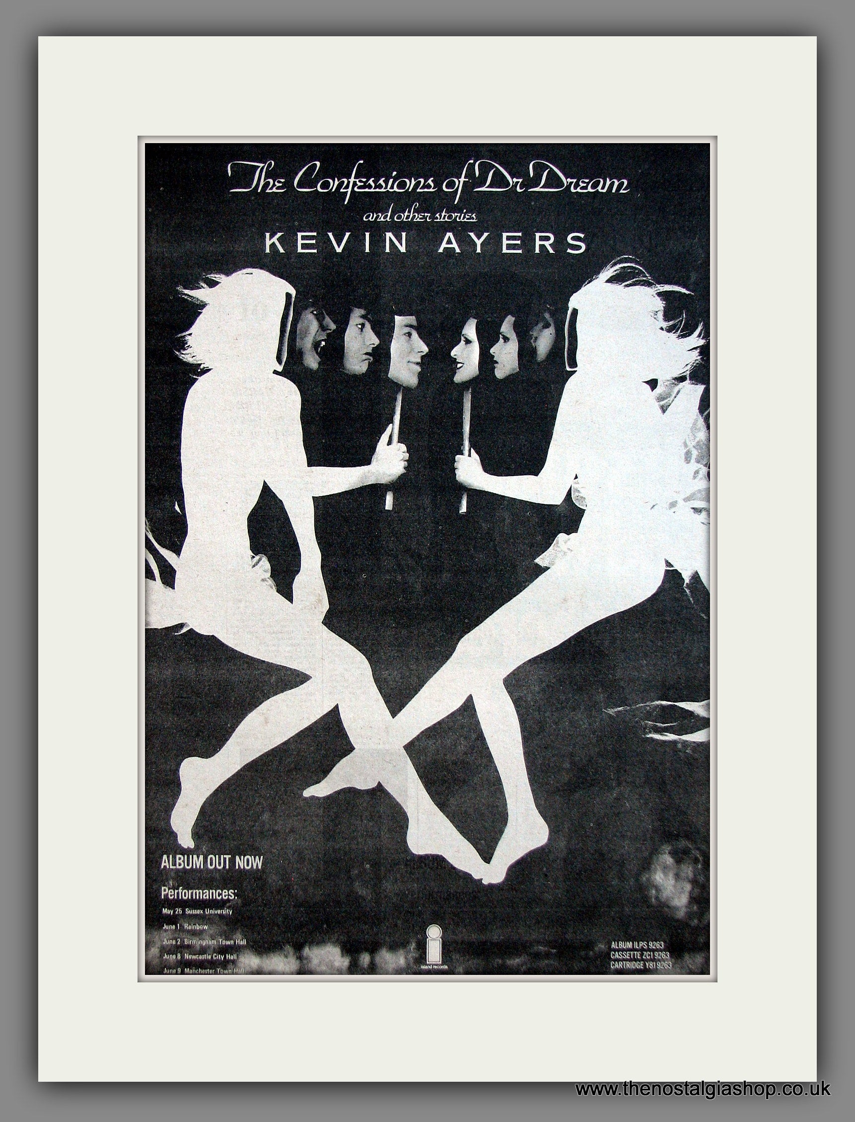 Kevin Ayers. The Confessions of Dr. Dream. Original Advert 1974 (ref  AD11951)