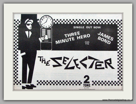 Selecter (The) Three Minute Hero, James Bond. Vintage Advert 1980 (ref AD7482)