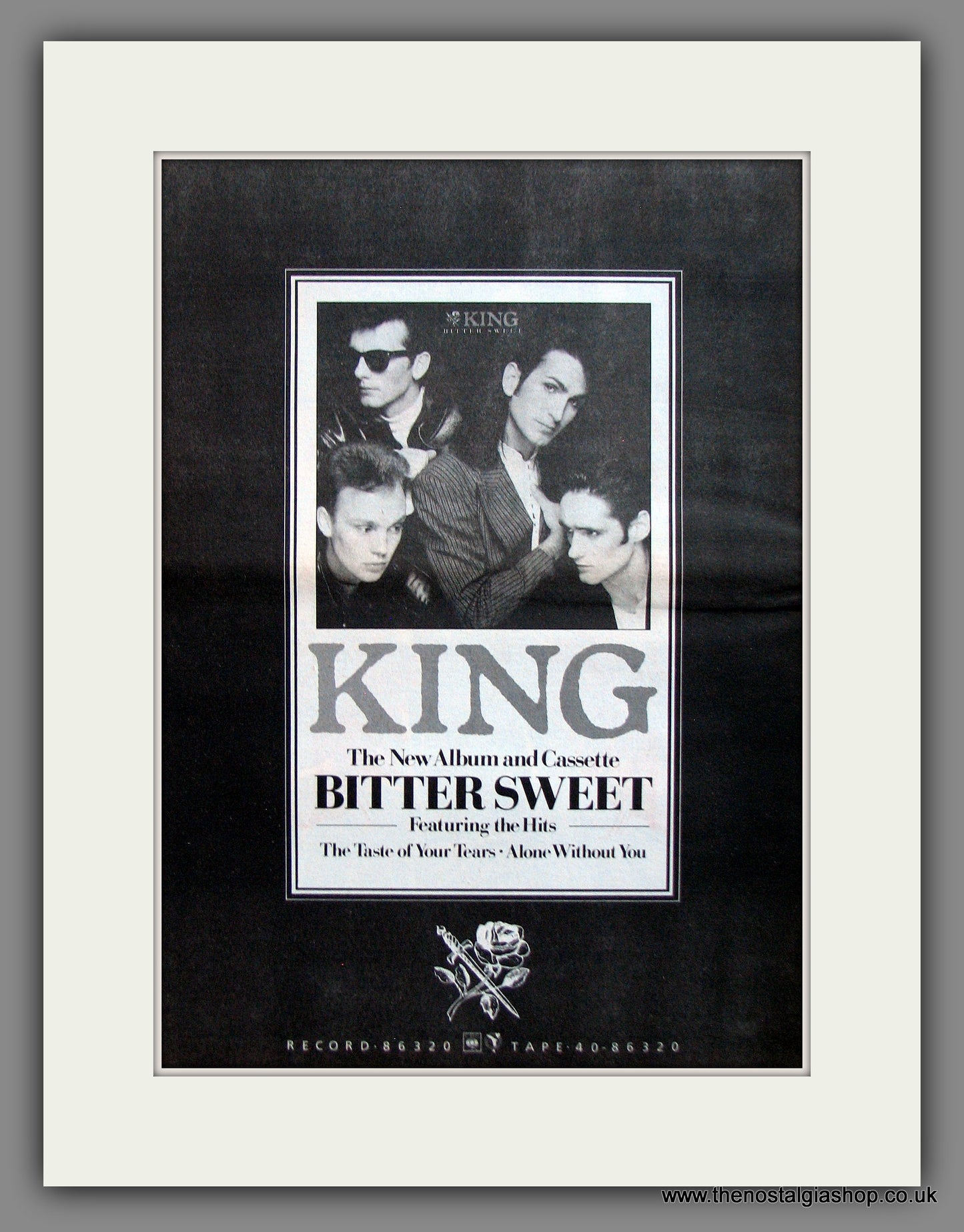 King. Bitter Sweet. Original Advert 1985 (ref AD12003)