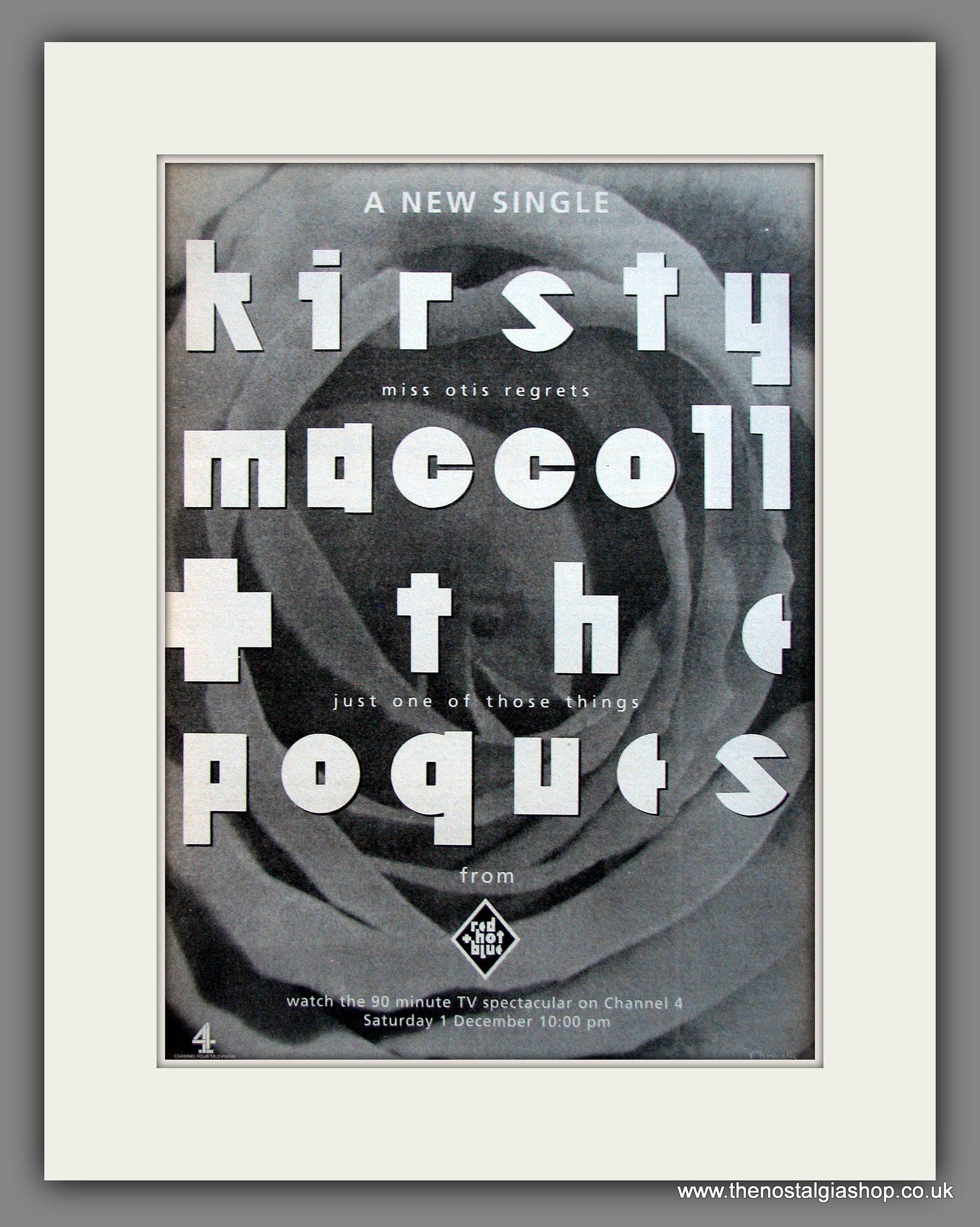 Kirsty MacColl & The Pogues. Original Advert 1990 (ref AD11997)